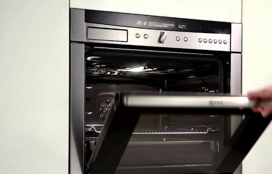 which ovens have slide away doors