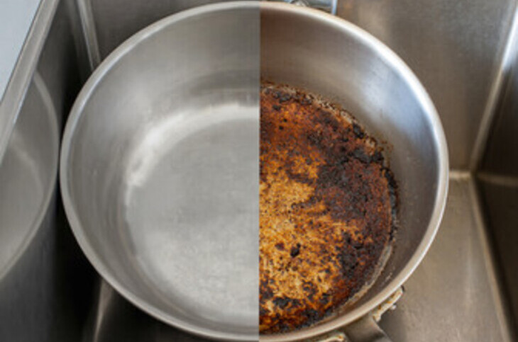 How-To-Clean-A-Burnt-Pan-With-Laundry-Detergent